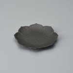 画像1: 桔梗/黒漆 flower plate　TWF2023テーブルウェアフェスティバル (1)