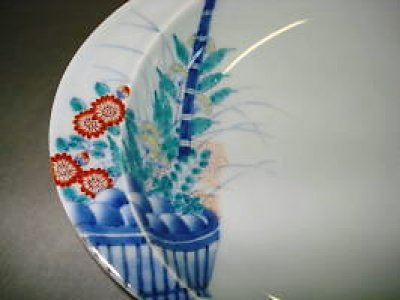 画像1: 有田焼【匠の蔵】第４弾　極上のカレー皿　大　花篭