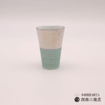画像5: シルバーグリーン　バイカラーグラス  twotone cup (5)
