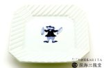 画像2: 青花ハーモニー角皿 シンバル [有田焼 しん窯] (2)