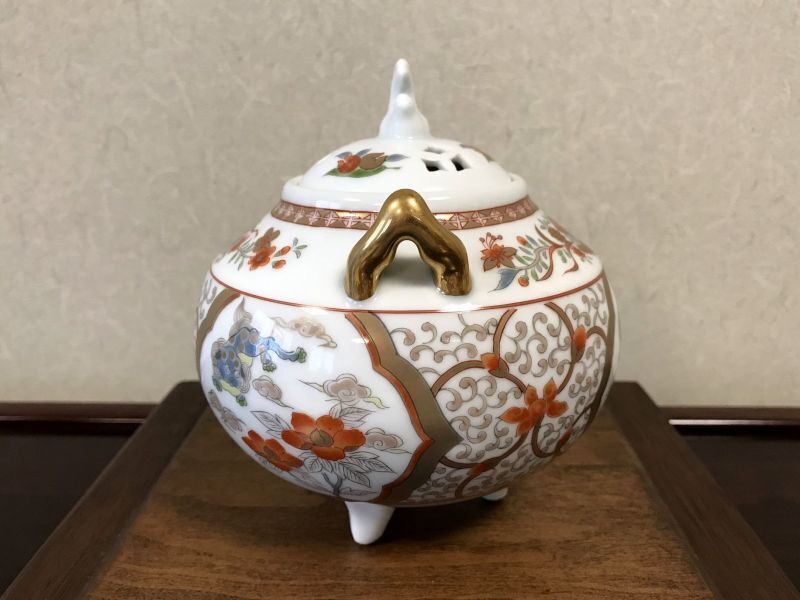 有田焼 弥左エ門 金彩花模様 飾皿 31cm 古伊万里 - 食器